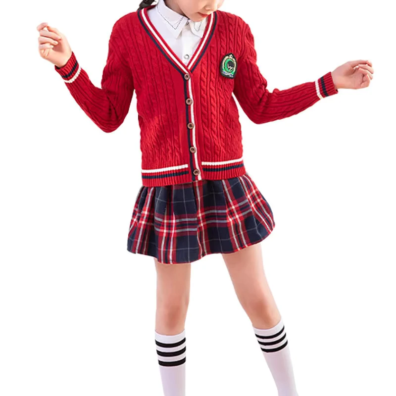 Primary-School-Uniform-Sets-for-Boys-and-Girls-Red-Knitted-Cardigan-Sweaters-Autumn-Kindergarten-Designs