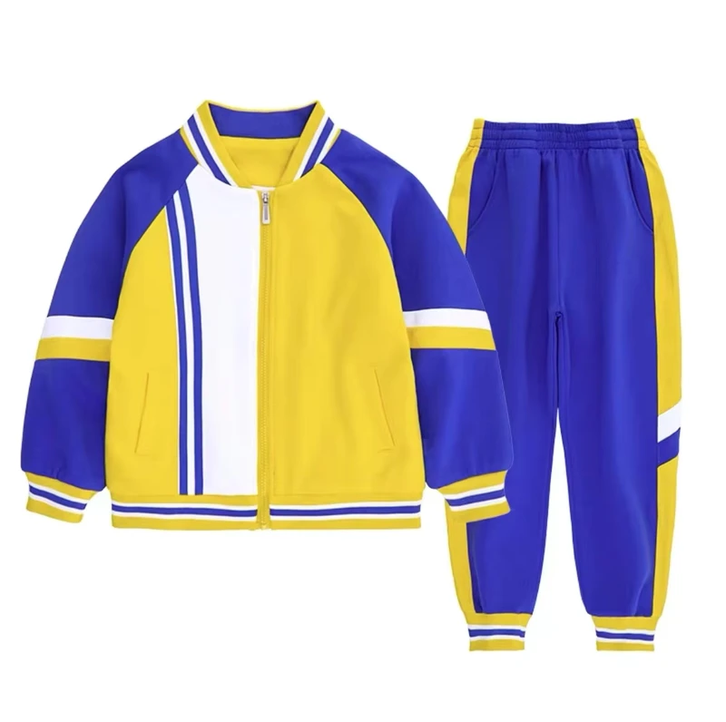 Primary-School-Uniforms-Kindergarten-Uniform-Coat-Pants-Jacket-Stretchy-Suit-Childrens-Sports-School-Uniform-Large-Size