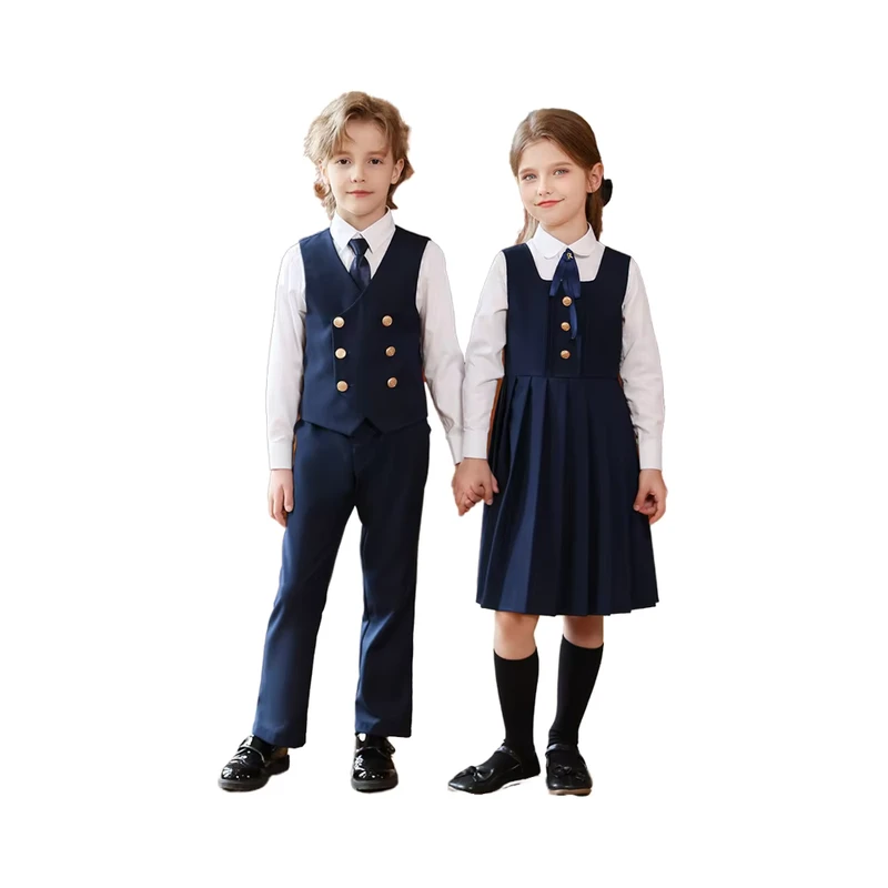 Primary-School-Uniforms-Kindergarten-Uniforms-Childrens-Class-Uniforms-School-style-Dresses-Performance-Costumes-Sets