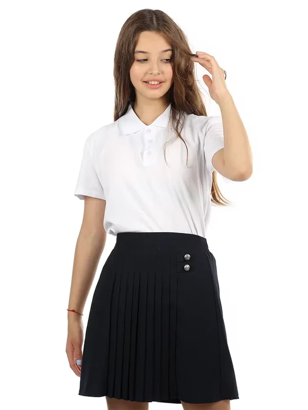 Primary-Schools-Unisex-Short-Sleeve-Polo-Neck-School-Uniform-Polo-Shirt-Custom-Logo-for-Children-on-Campus