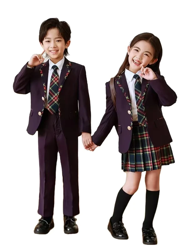 Private-School-Kindergarten-Boys-Girls-School-Uniforms-Navy-Blue-Purple-School-Uniforms