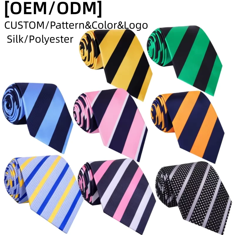 Professional-Custom-Classic-Mens-Striped-Printing-Eco-Friendly-Breathable-Polyester-Tie-Fashion-Casual-Business-Ties