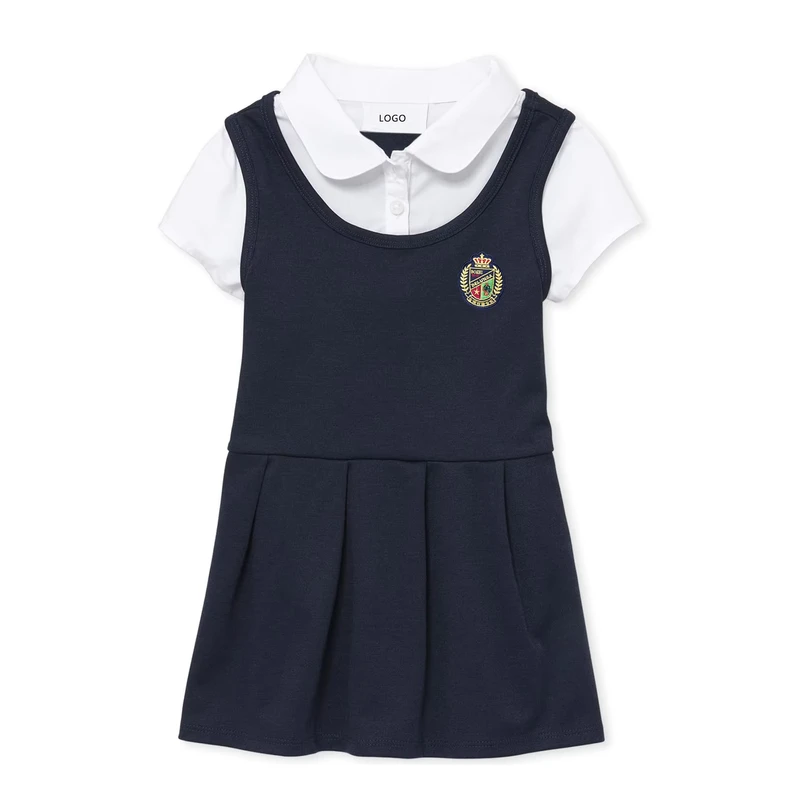 Professional-Customization-Two-Piece-School-Uniform-Set-Childrens-Customizable-Private-Label-Dress