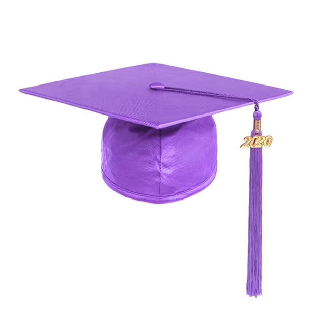 Purple-Graduation-Shiny-Cap-and-Hat-With-Tassel
