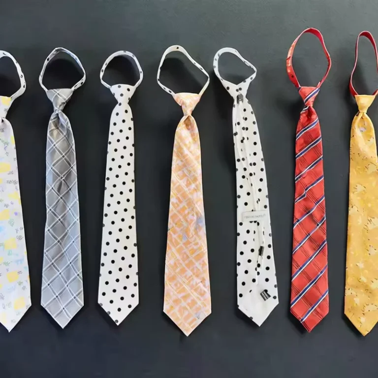 Quickly-Wearable-GRS-Certification-Wedding-Party-Casual-Necktie-Custom-Logo-Mens-Polyester-Woven-Drawstring-Tie