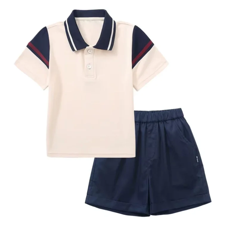 RG-Anti-Pilling-Good-Summer-Fabric-Polo-Shirts-and-Shorts-Boys-School-Uniform-Preschool