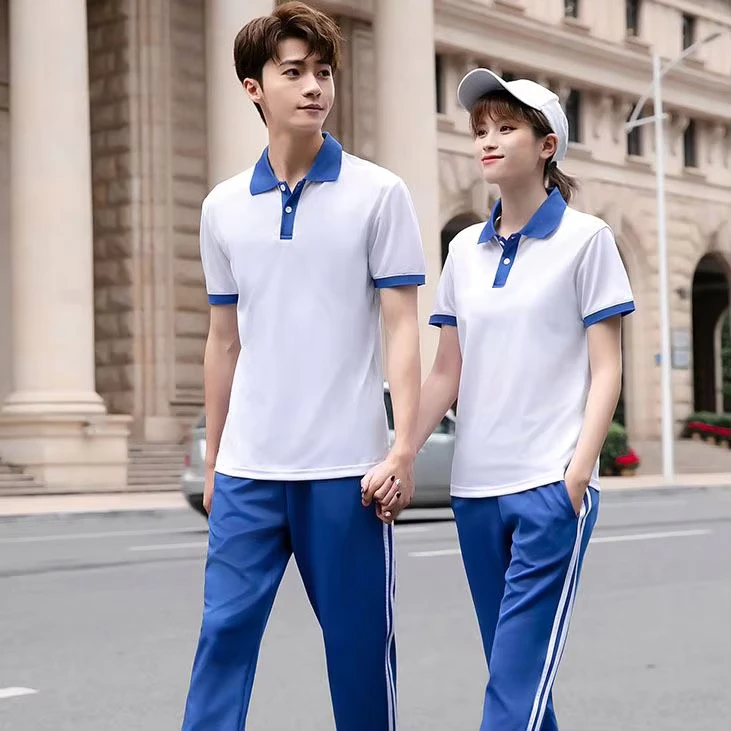 RG-Unisex-Polo-White-Short-Sleeve-t-Shirts-and-Trousers-Girl-and-Boys-Summer-School-Uniform