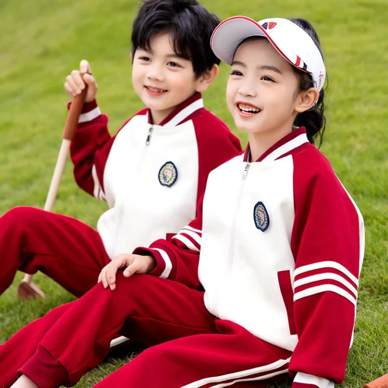 Red-Autumn-and-Winter-Primary-School-Sports-Uniforms-for-Boys-and-Girls-at-Factory-Prices