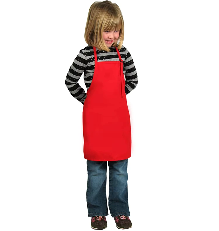 Red-Childs-Bib-Apron-Designed-to-fit-pre-schoolers-and-early-elementary-students