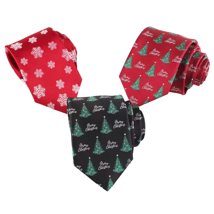 Red-and-Black-Xmas-Tree-Neck-Ties-for-Men-7