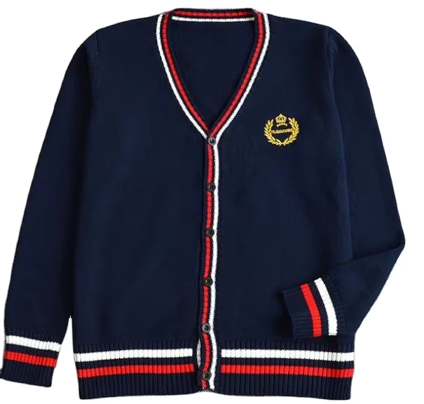 Sale-Factory-Customized-Embroidery-logo-School-Cardigan-Sweater-Uniforms