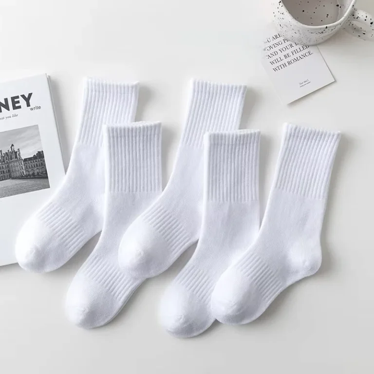 School-Athletic-Sports-Kids-Socks-Girls-Boys-Soft-Stretch-Cotton-Crew-Seamless-Socks-Uniform-5-Packs-White-Black-Gray