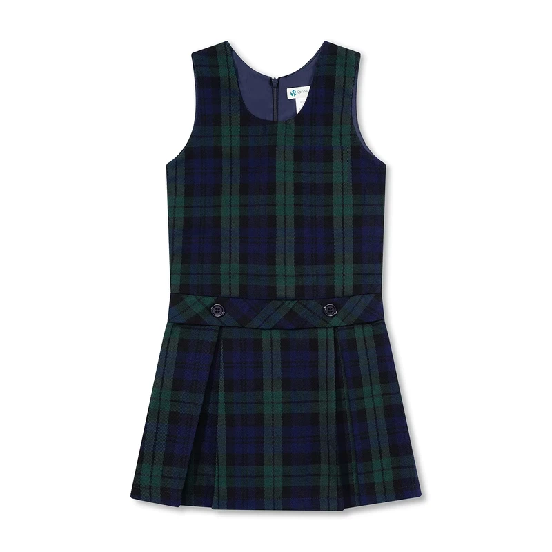 School-Badge-Customize-School-Clothing-Factory-School-Uniforms-Sleeveless-Pinafore-for-Kids-Girls-Uniform-Jumper-Dresses