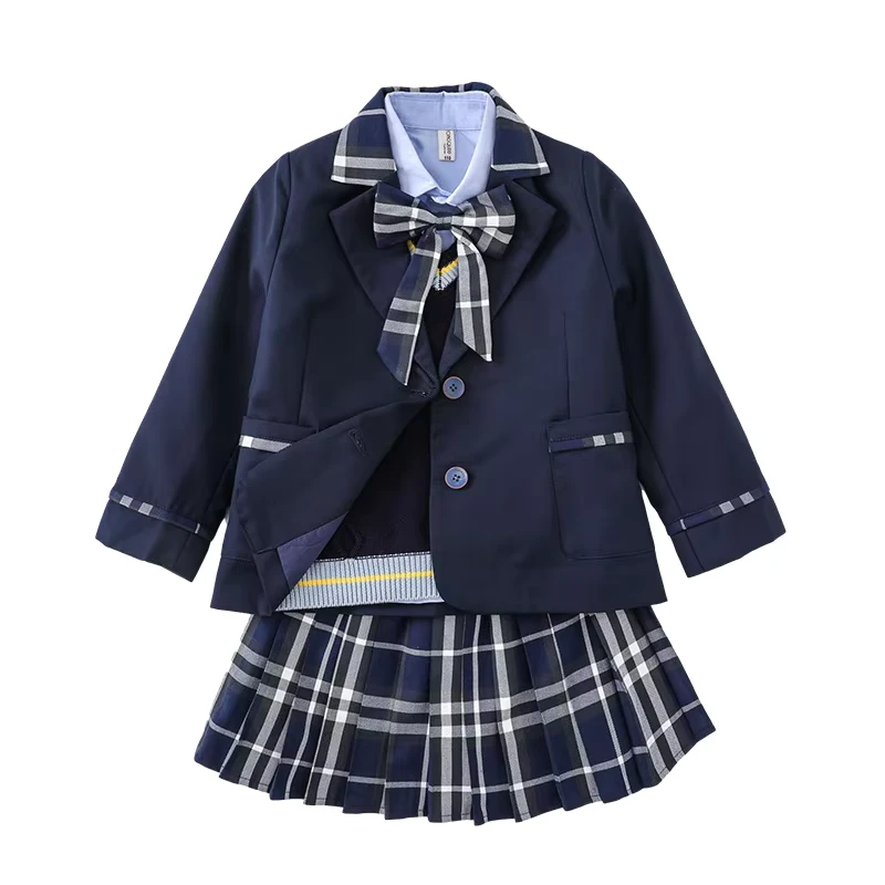 School-Clothes-Primary-School-Middle-School-Kindergarten-Blazer-Plaid-Skirt