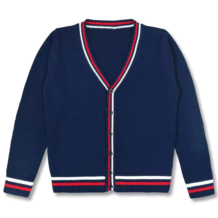 School-College-Cardigan-Uniform-Class-Autumn-Winter-Sweater-Outerwear-Long-Sleeved-Teacher-Knitted-Sweater