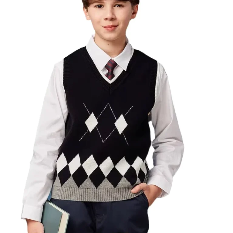 School-College-Cardigan-Uniform-Class-Autumn-Winter-Sweater-Outerwear-Sleeveless-Teacher-Knitted-Sweater