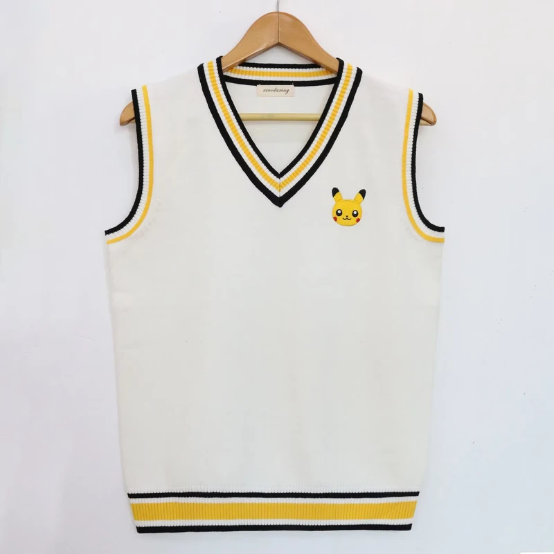 School-College-Uniform-Cute-Lovely-Class-Autumn-Sweater-Sleeveless-Knitted-Sweater