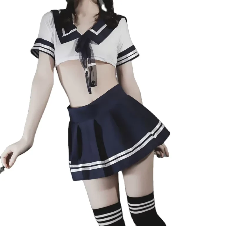 School-Girl-Japanese-Plus-Size-Costume-Women-Sexy-Lingerie-Sailor-Suit-3-Piece-Set-Student-Uniform-Miniskirt-Cospla