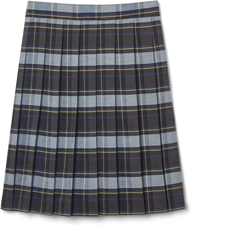 School-Girls-Pleated-Skirt-Uniform-Red-Plaid-School-Uniform-Skort-Checkered-Polyester-Skirt