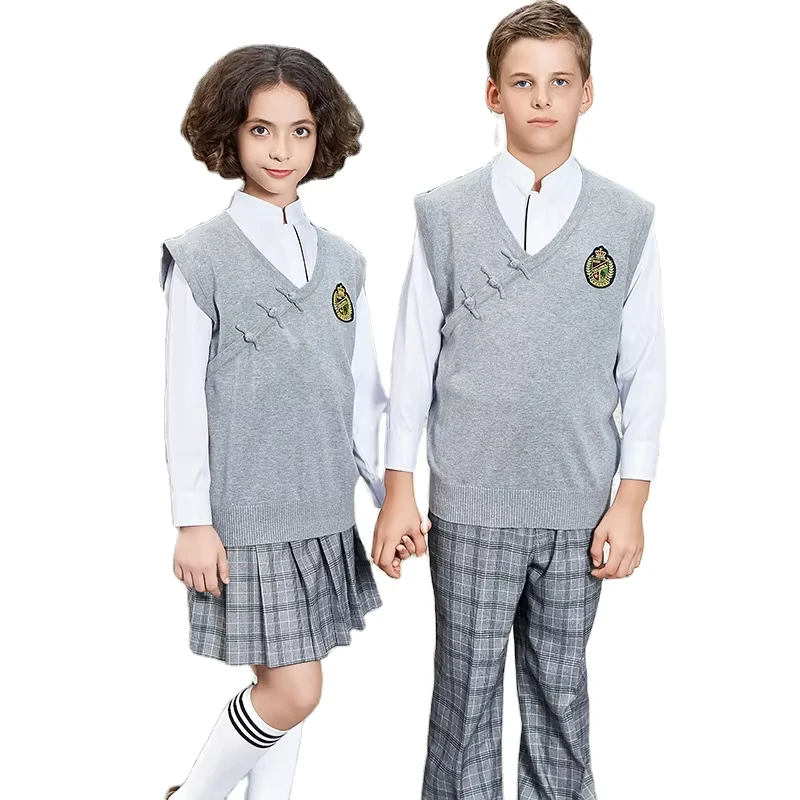 School-Sweater-Vest-Cardigan-for-Primary-and-Kindergarten-School-Vest-Set