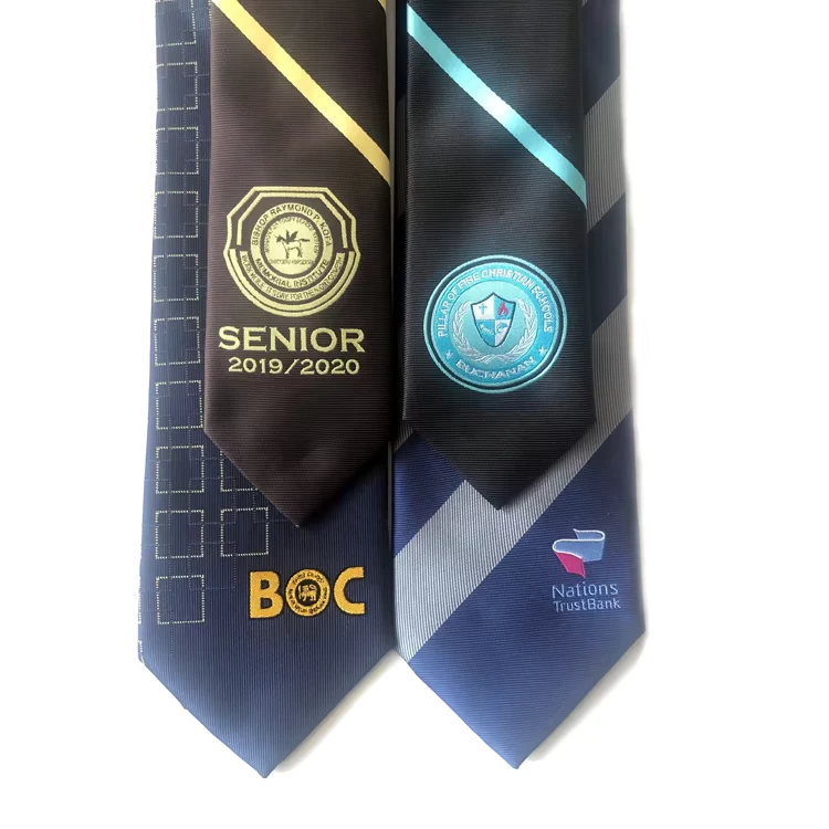 School-Ties-Necktie-Casual-Stripe-Silk-or-Polyester-Logo-Ties-Jacquard-Woven-Ties-for-Children