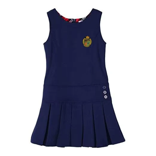 School-Umiform-Supplier-Navy-Sleeveless-Primary-School-Uniform-Dresses-School-Pinafore-for-Girl