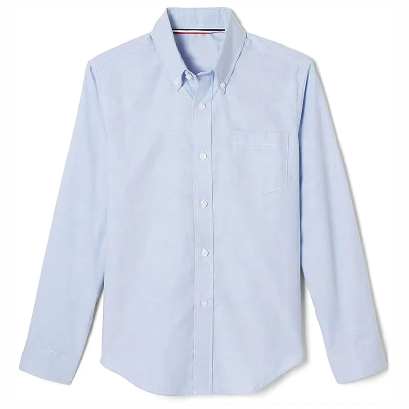 School-Uniform-Boys-Long-Sleeve-cottonShirt-Standard-Husky