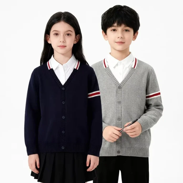 School-Uniform-Childrens-Cotton-Sweater-Custom-Processing-Knitted-Cardigan-Stripe-Primary-Secondary-Schools-JK-Uniform