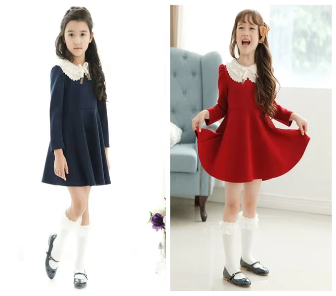 School-Uniform-Design-Cotton-Denim-One-Piece-Party-Wear-Dresses-For-Girls-Of-2-6-Years