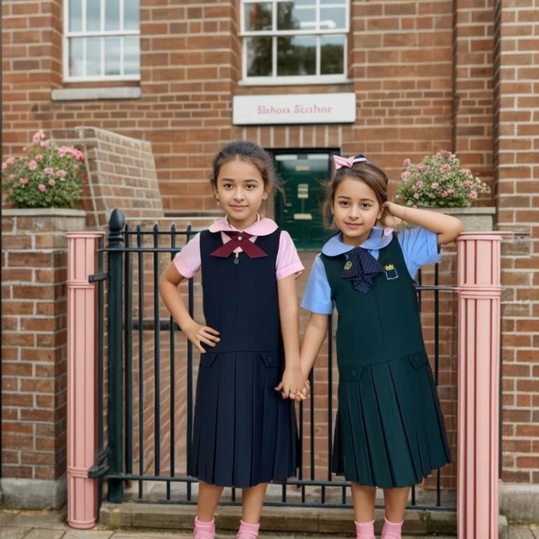 School-Uniform-Girls-Zip-Front-Pinafore-Pleated-Dress-Navy-Blue-Jumper-Uniform