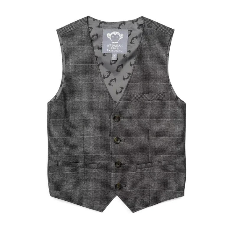 School-Uniform-Gray-Vest-Male-Waist-Coat-Mens-Waistcoat