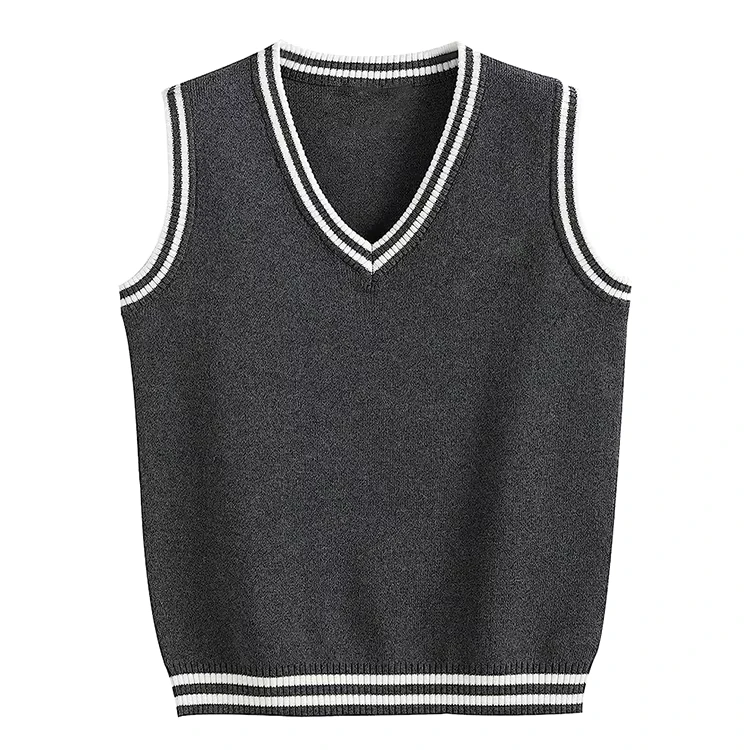 School-Uniform-Knit-Sweater-Vest-Casual-V-Neck-Sweater-Pullover-Vest-for-Kids-Boys-Sleeveless-Sweater-School-Cardigan