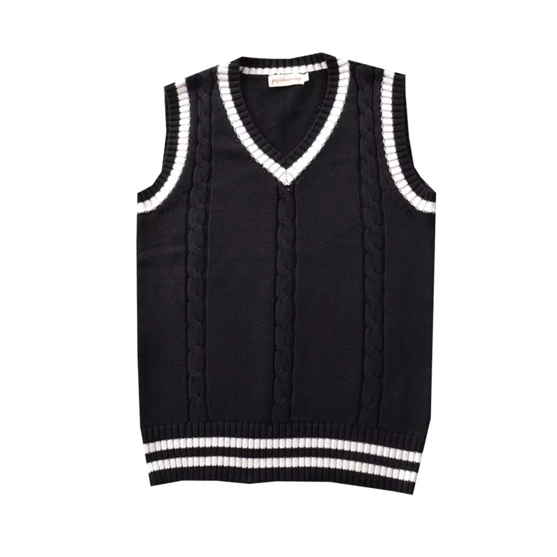 School-Uniform-Mens-Knitted-Sweater-Vest-Warm-Inner-Wear-for-Spring-Fall-Winter-Same-Style-for-School-Children-Women