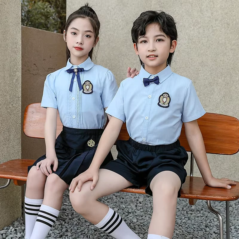 School-Uniform-Set-for-Kids-with-Shorts-Pleated-Skirt-Custom-School-Shirts