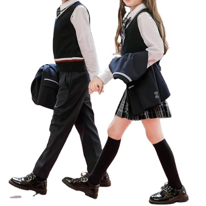 School-Uniform-Suit-English-College-Style-Spring-and-Autumn-Graduation-Kindergarten-Dress-Suit-Primary-School-Class-Dress