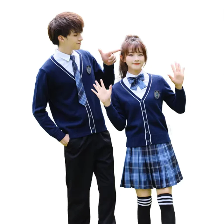 School-Uniform-Vest-Cardigan-Set-Pleated-Skirt-Student-School-Blue-Uniform-for-Middle-High-School