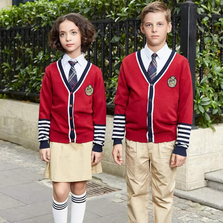 School-Uniforms-Primary-Preschool-Uniform-Pullover-Red-Cardigan-Sweater-for-School-Beautiful-School-Uniform-Design