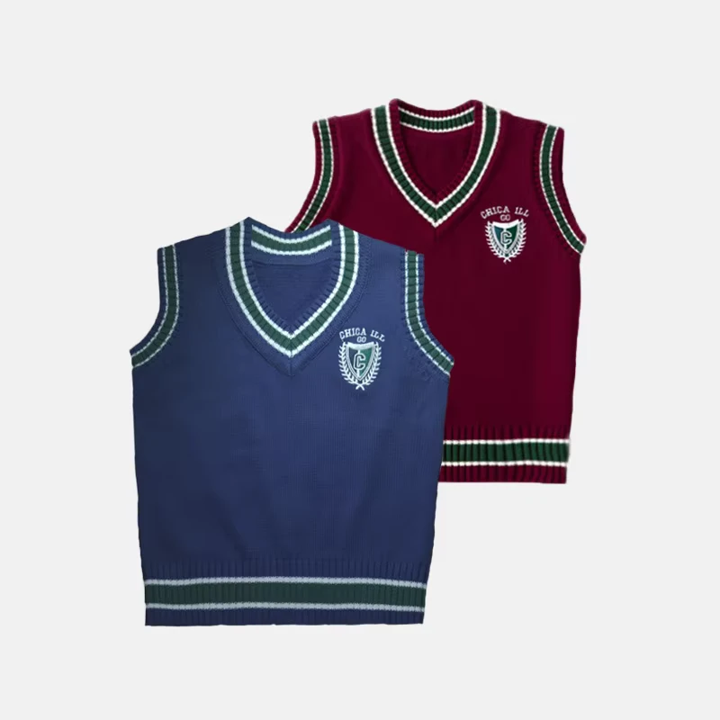 School-Uniforms-Vest-with-Contrast-Embroidery-Knitted-for-School-Kindergarten-Primary-Uniforms