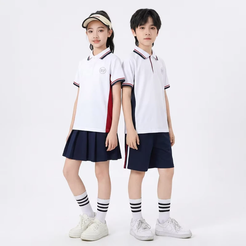 School-Uniforms-White-Polo-Shirt-with-Contrast-Side-Panels-for-Primary-Students-Factory-Custom-New-Design-521001