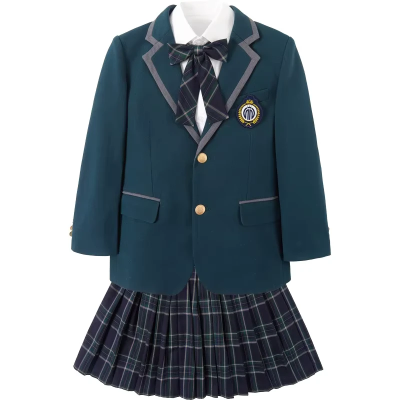 School-Uniforms-With-Green-Color-Women-School-Skirt-Forest-Green-Clothes-Nursery-Primary-to-High-School-Uniform-Pleated-Skirts