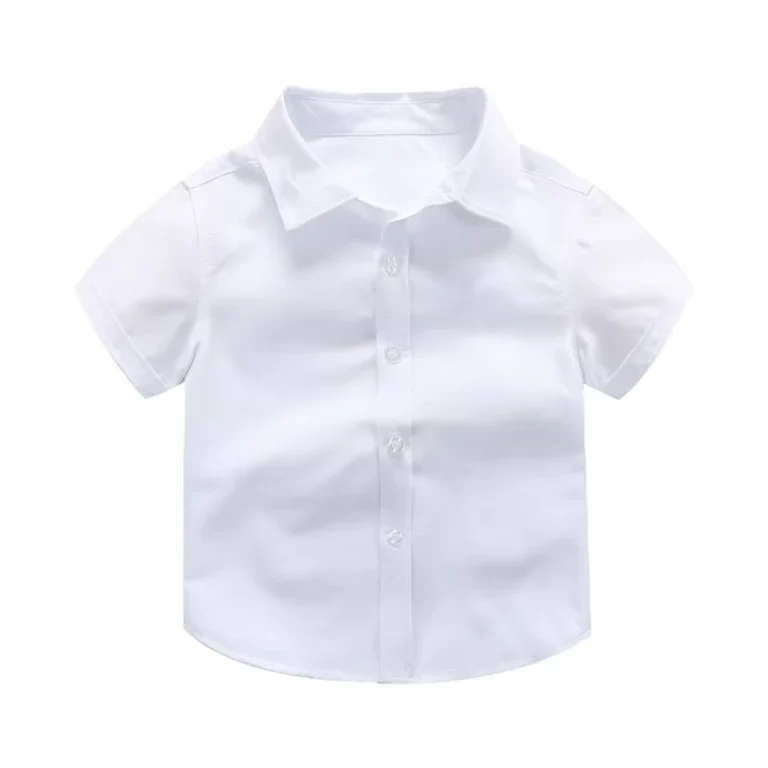 School-Uniforms-for-Children-Short-Sleeve-Shirt-School-Boys-Girls-White-Solid-Dress-Shirt