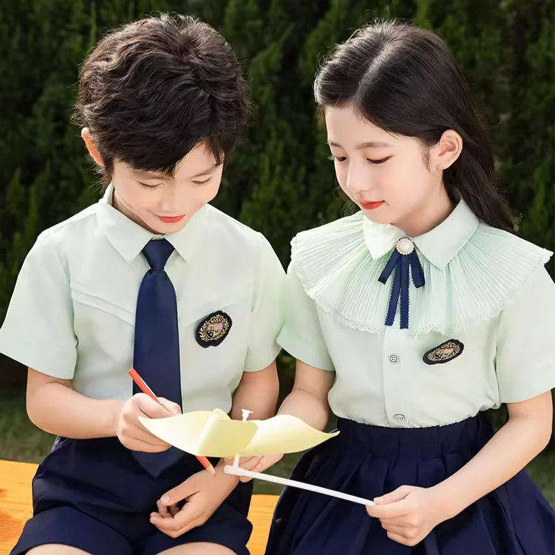 School-Uniforms-for-Primary-and-Secondary-School-Students-Summer-Unique-Design-of-Shirts-Shorts-Skirts-2-piece-Sports-Style