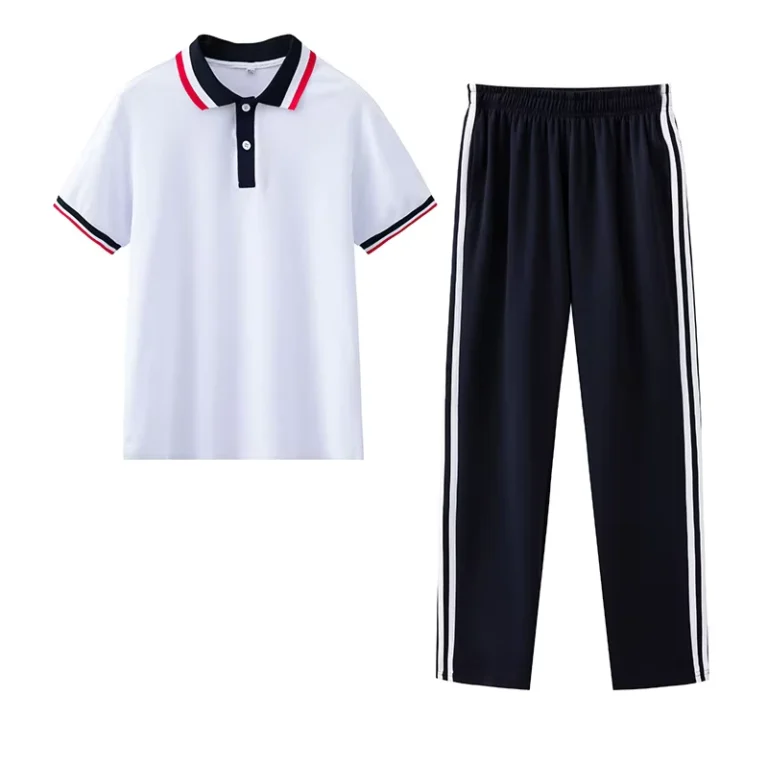 Secondary-School-Students-Class-Sports-Performance-Uniform-Polo-Suit-Set-Short-Sleeve-Polo-Shirt