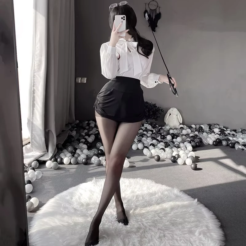 Sexy-School-Secretary-Lingerie-Set-Tight-Pencil-Skirt-OL-Roleplay-Outfit-Nightclub-Wear