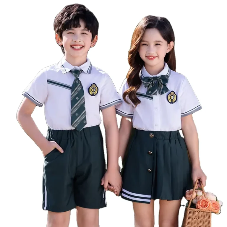 Shirt-Olive-Green-Shorts-School-Attire-Summer-Uniform-for-Boys-and-Girls-Kids-School-Uniforms