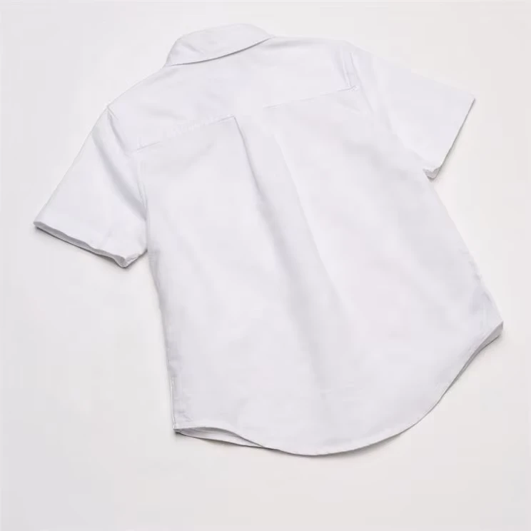 Shirt-White-Boys-Breathable-Fitness-School-Uniform-Shirt-Cotton