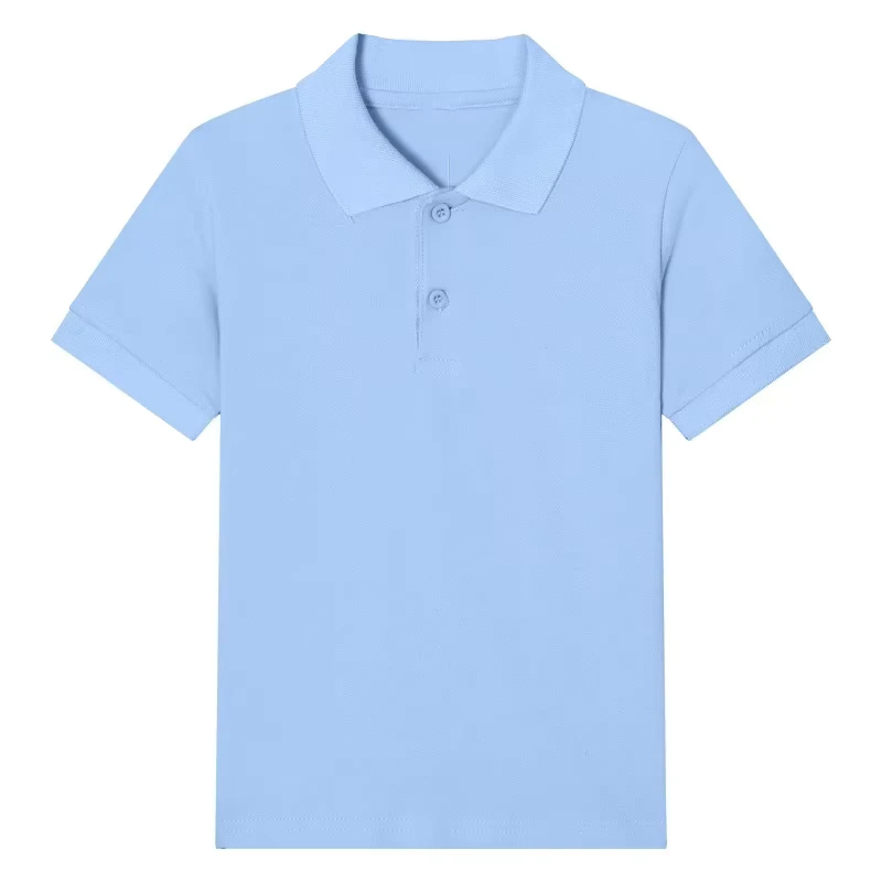 Short-Sleeve-Childrens-Polo-Shirt-Boys-and-Girls-Summer-Cotton-Collar-School-Uniform-T-shirt