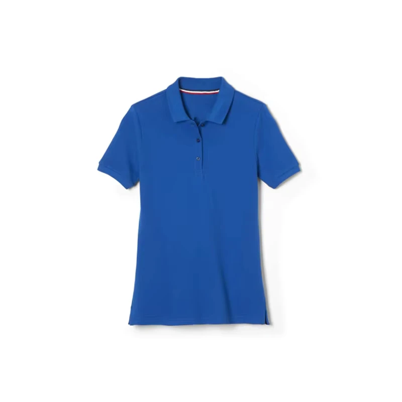 Short-Sleeve-T-Shirt-Fitted-Pique-Polo-for-Elementary-High-School-Children-Cotton-Polyester-Uniforms-Childrens