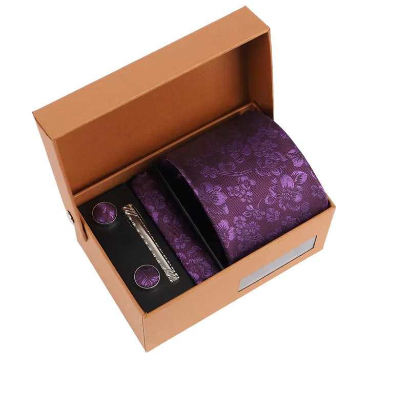 Skinny-Narrow-Paisley-Floral-Ties-Necktie-Gift-Set-Box-With-Handkerchief-Hanky-Cufflinks-Tie-Clips-for-Men
