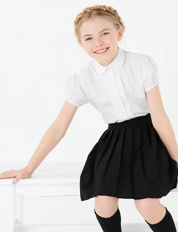 Skirt-Set-Girls-School-Uniforms-Skirt-Children-Little-Girl-School-Skirts-White-Shirt-and-Black-for-Girls-Kindergarten-Uniform